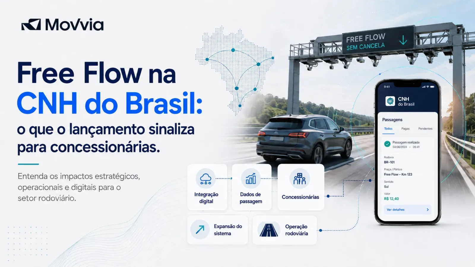 Lançamento do pedágio Free Flow na CNH do Brasil 2026, evento do setor de concessões rodoviárias